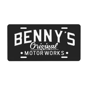 Benny's Motoworks License Plate - Customizable and Durable