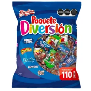 Paquete Diversion Ricolino 110 pieces- BubuLubu, Panditas, Kranky, Pecositas, Chocoretas