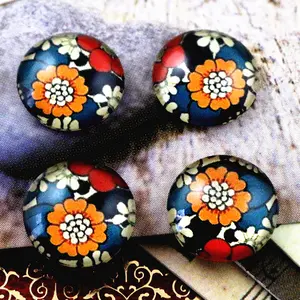 20pcs 12mm Handmade Po Glass Cabochons