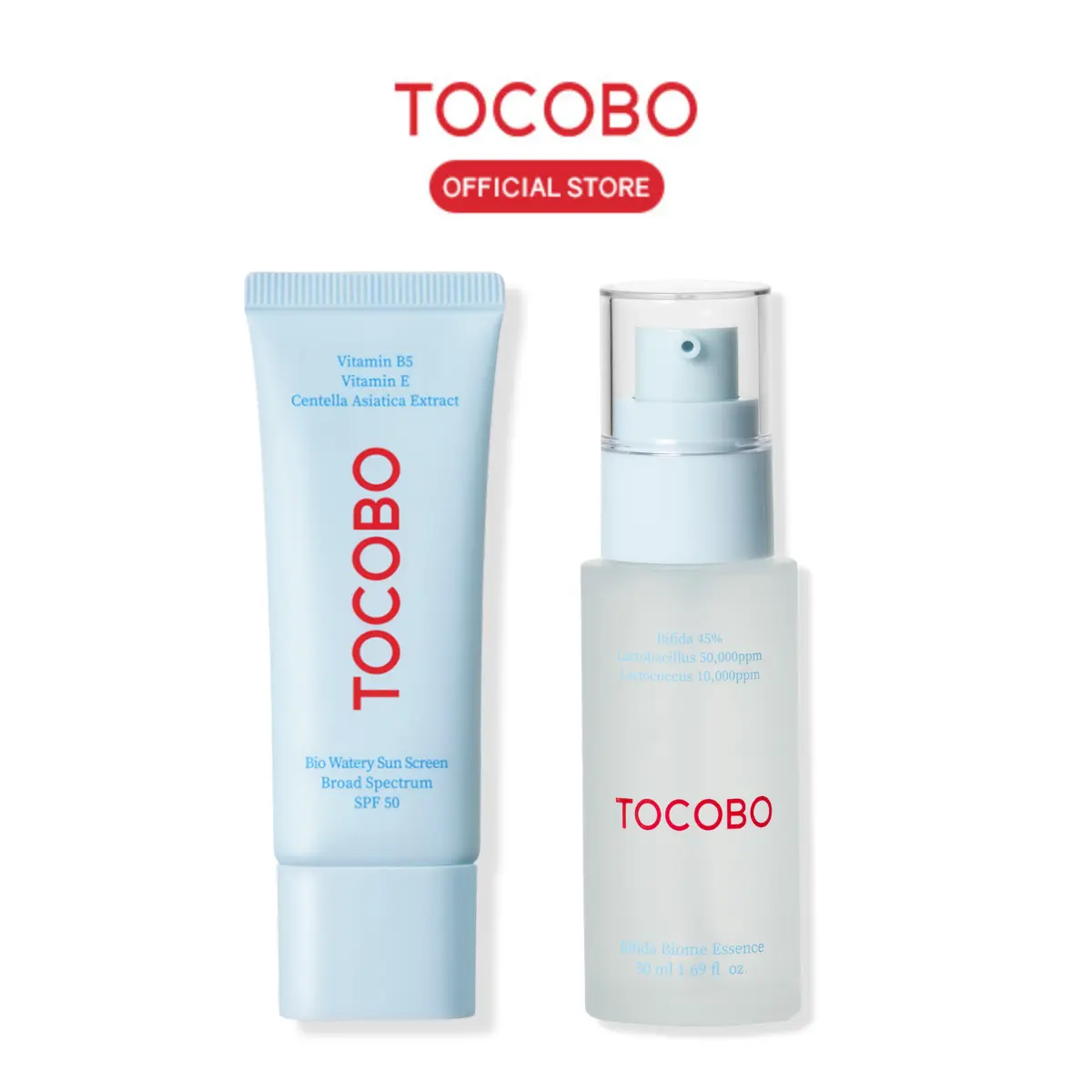 [TOCOBO Official] Thirsty Skin Moisture Boost Duo | Bifida Essence + Watery SPF50+ Sun Cream | Deep Moisture & Dewy Daily Care | Korean Skincare