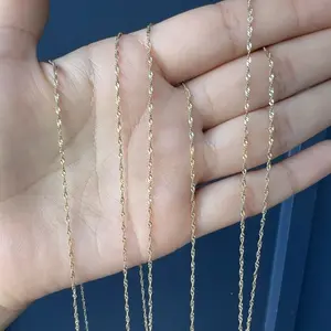 Cadena Singapur de oro de 10k