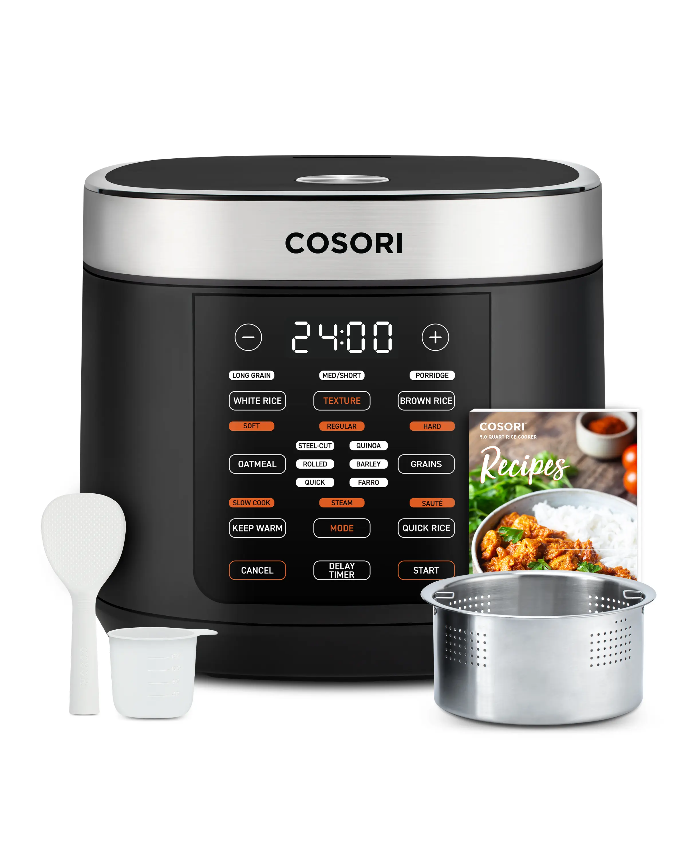 COSORI 18-in-1 Multifunction Rice Cooker - 5-Qt Electric Programmable Slow Cooker with Steam, 24H Warm, Fuzzy Logic, Nonstick Pot & 50 Recipes, Kitchen Appliance,tiktokshopbacktoschool,home essentials