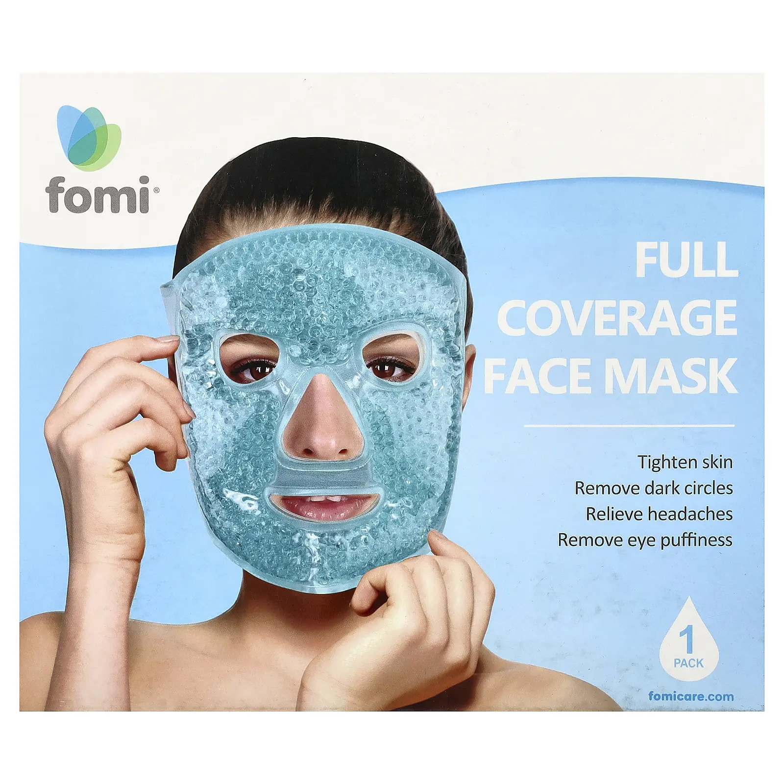 FOMI Cold Therapy, Full Coverage Face Mask, Reusable, 1 Mask