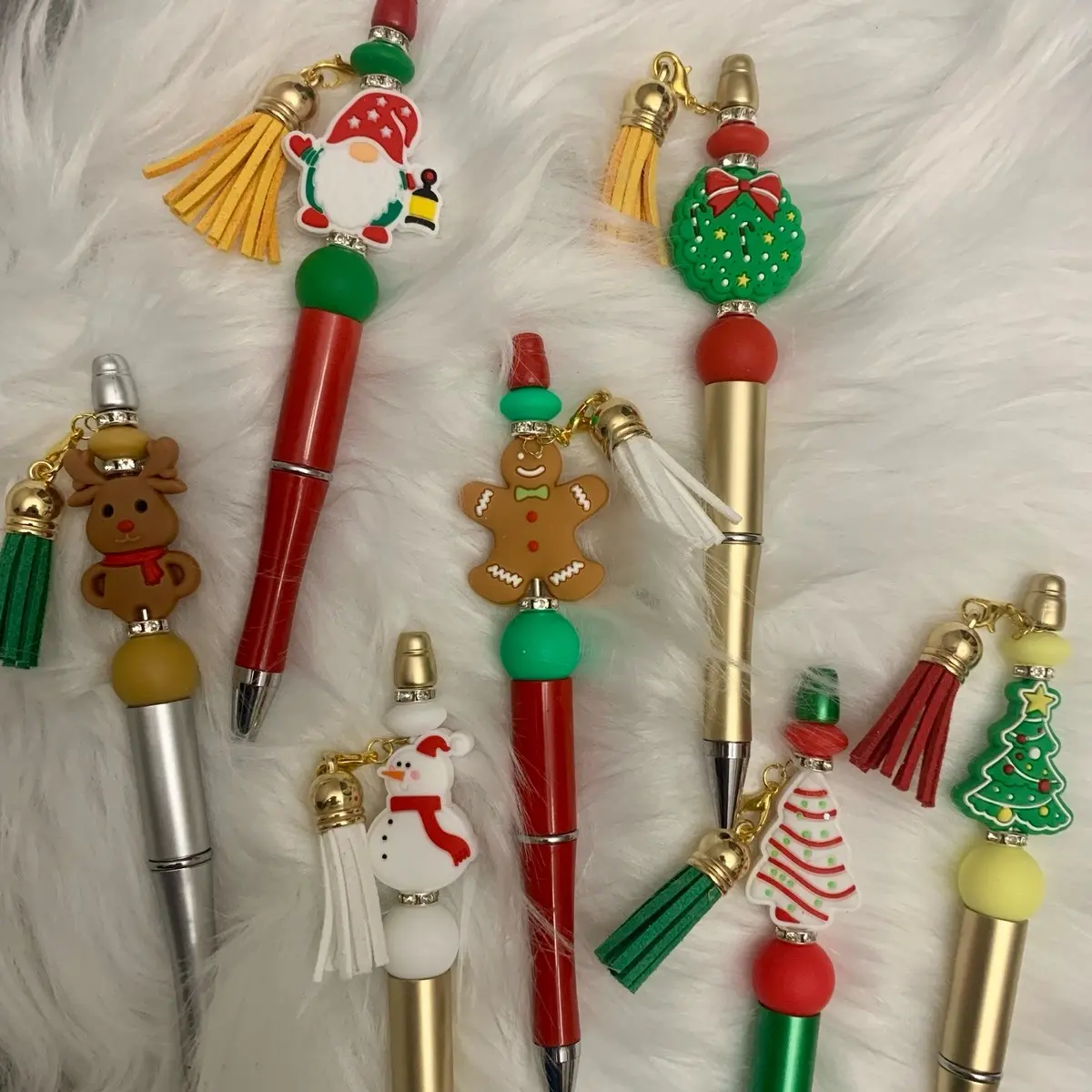 Christmas beadable pens