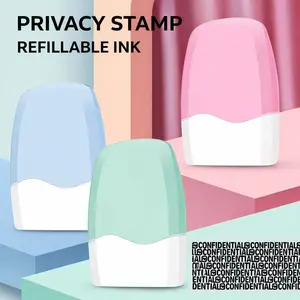 Privacy Protection Roller Stamp – Refillable Confidential Data Blocker for Packages & Envelopes