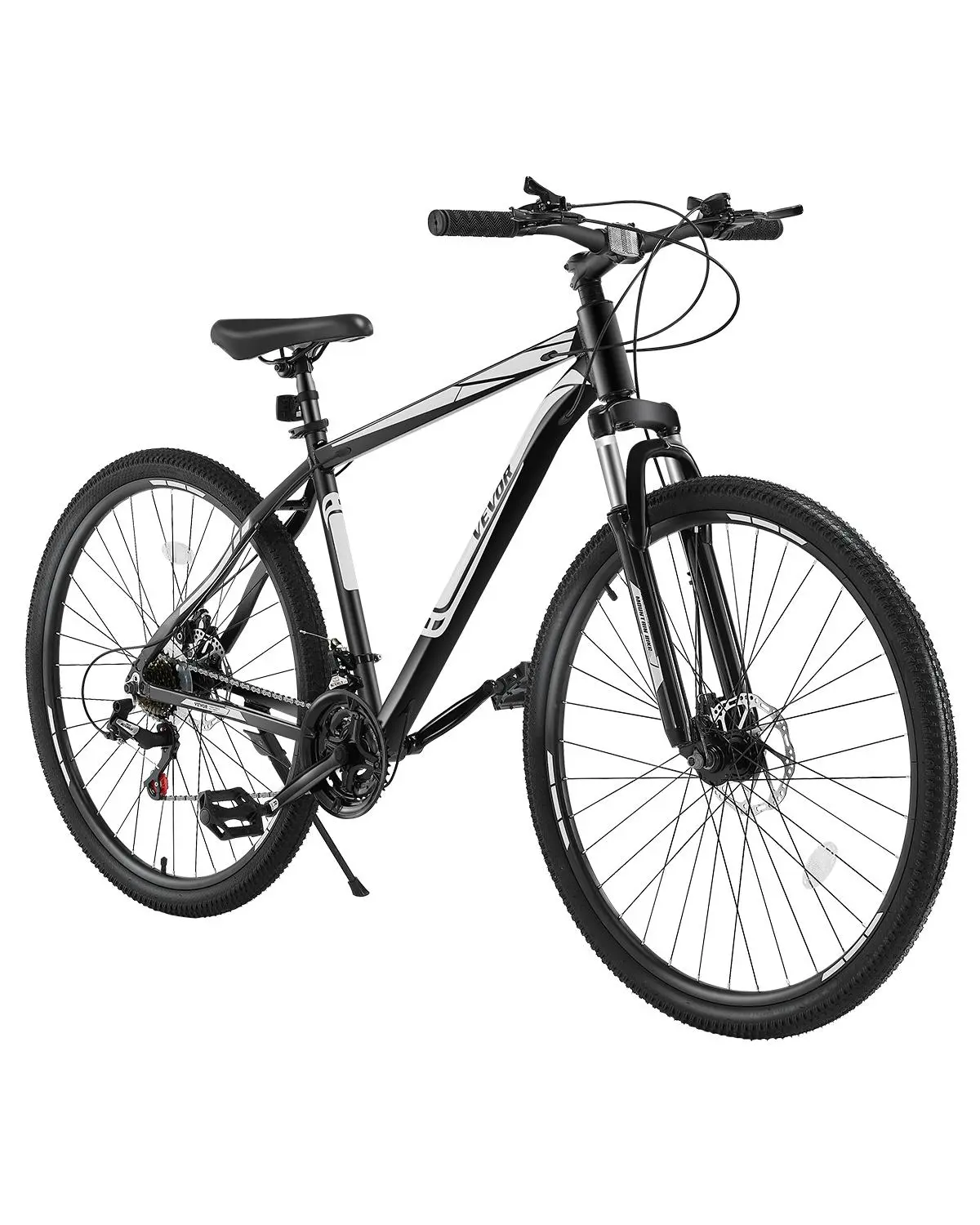 #Gift VEVOR 29-Inch Adult Size MTB Bicycle,21 Speeds SHIMANO Twist Shifting,Front Suspension,Dual Disc Brakes,Aluminum Alloy Frame,Comfort Saddle,Pre-Assembled for Off-Road Trails MTB Biking#BFCM