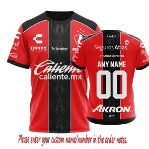 LIGA MX Atlas F.C Shirt 3D Personalized 25-26 Home Design
