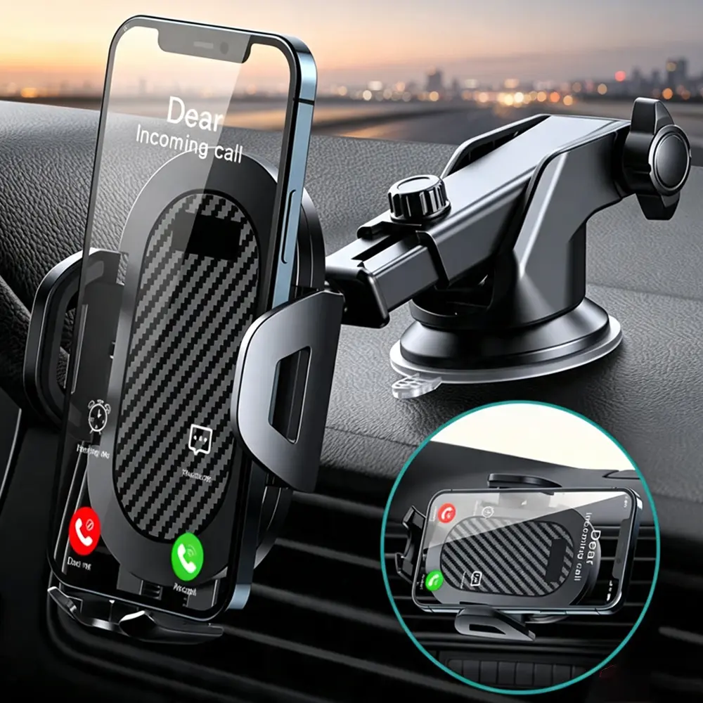 Tempomind Suction Cup Car Phone Holder, Universal Type, Suitable for Dashboard  Windshield, Adjustable, Car Navigation Phone Holder