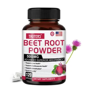 Taoters  BeetRoot Powder Health Supplement ,Supports liver and cardiovascular health, 120 Capsules