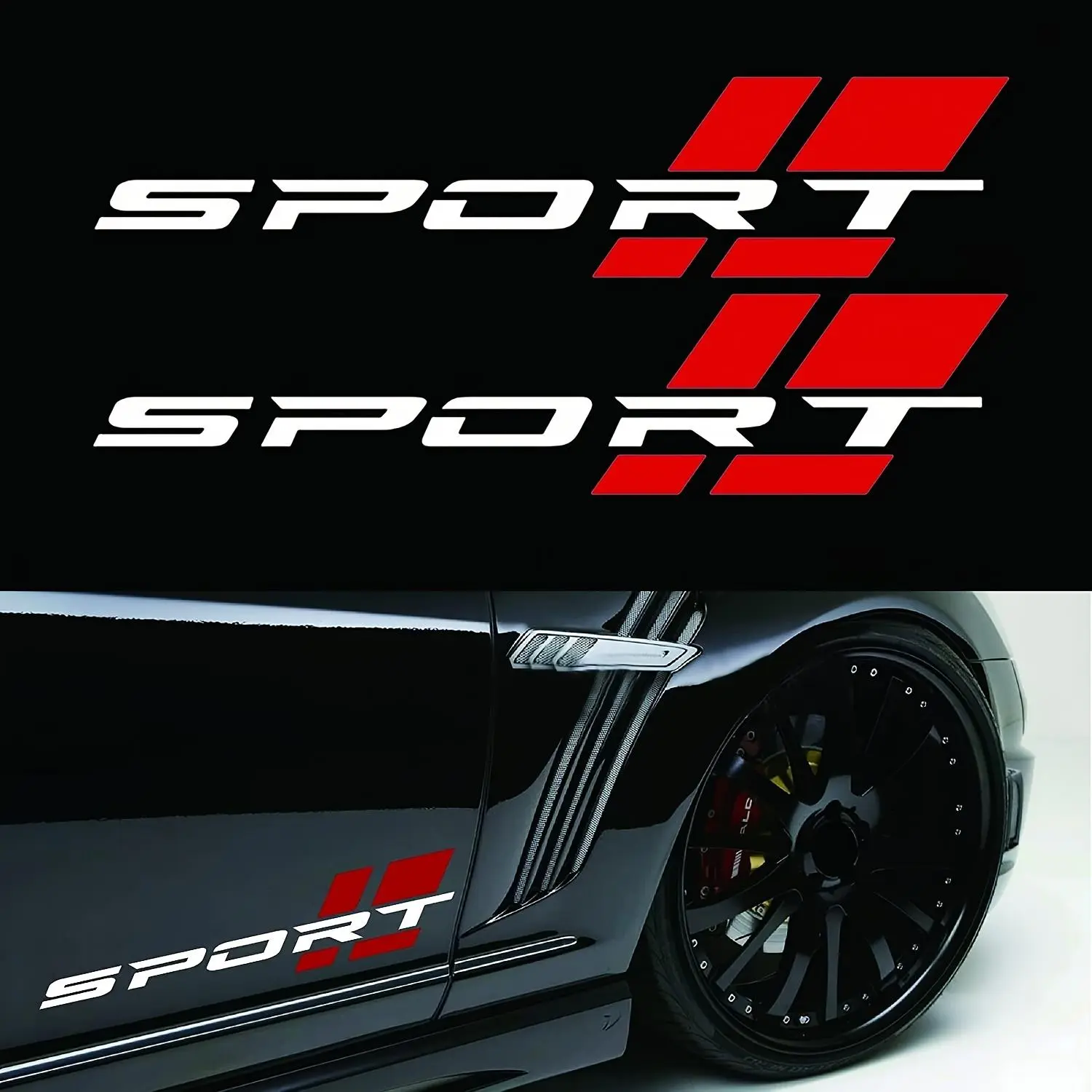 Sports letter stickers, sports logo side panels for cars and trucks, rear luggage compartment stickers, car decorative accessories, Bumper Sticker, Car Decals, Vehicle Decoration