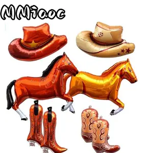 8pcs Western Themed Party Set, Cowboy Hat, Boots, Horse, No Need for Electricity, Used for Birthday Decoration, Party Decoration tiktokshopspringglowup beach essentials