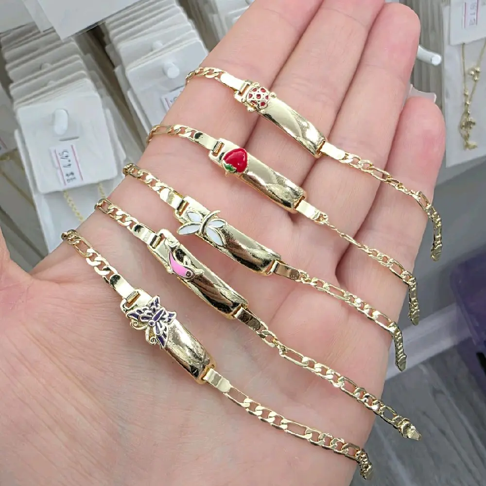 SMALL SIZE 6 INCH - PACK OF FIVE - BRACELETES Brazaletes Joyeria Laminada