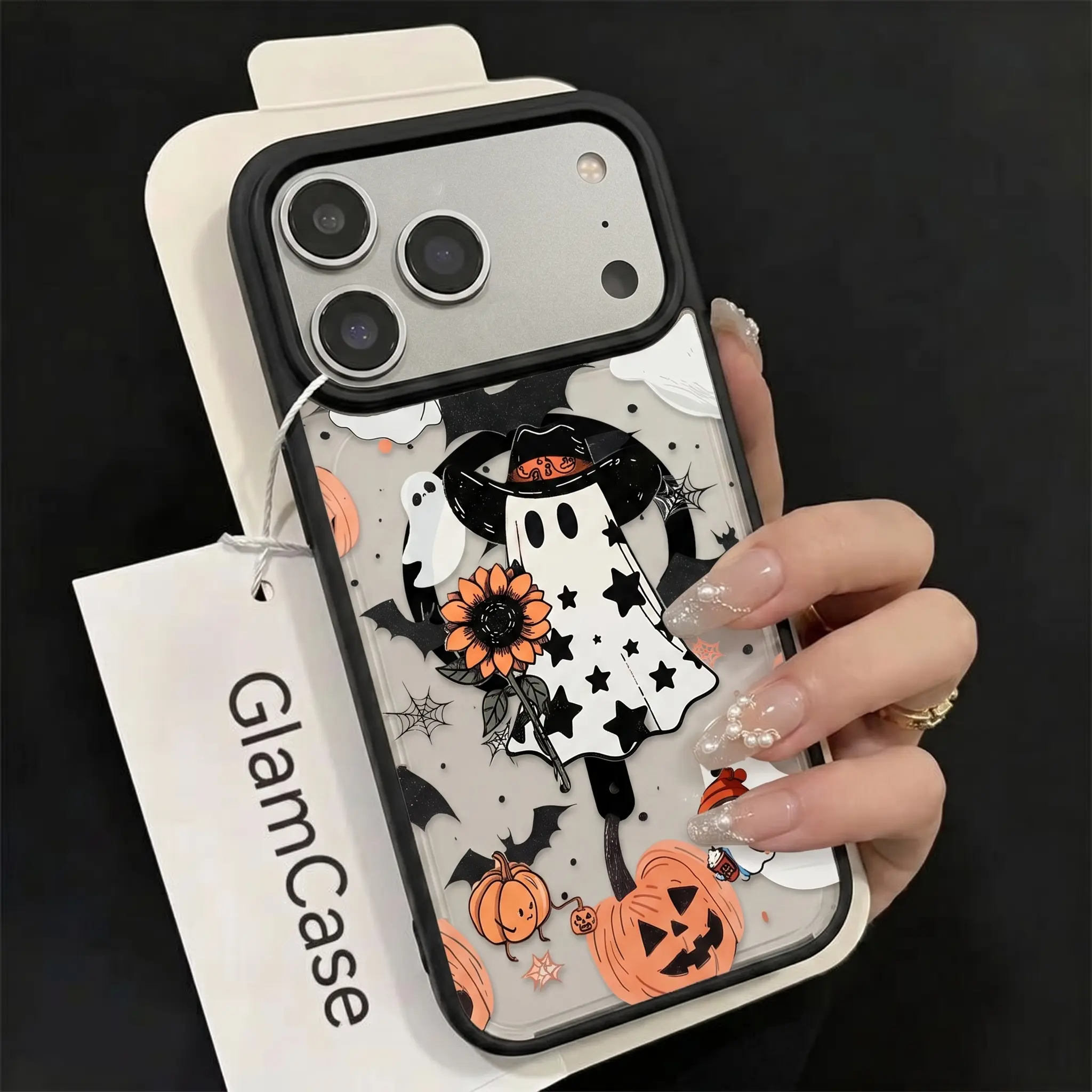 Reading Ghost And Flower Pattern Phone Case Aesthetic Cute Style for iPhone 17 16 15 14 13 12 11 Plus Pro Max Unique Book Lover Gift