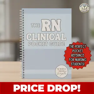 RN Clinical Pocket Guide for Nursing Students, Bedside Notes and Clinical Reference Manual, Essential Nursing Skills Quick Study Guide, Compact Exam Prep and Daily Clinical Practice Resource for Nursing School Success