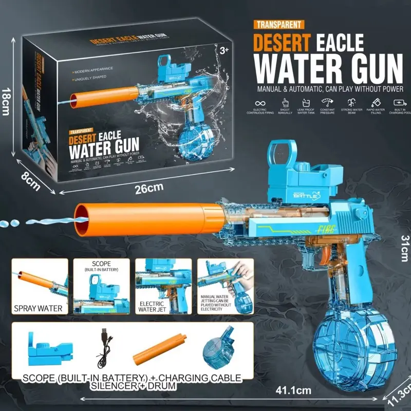 TALGIC Powerful Electric Water Gun, Green Water Series Spray Toy for Outdoor Pool Parties and Summer Gatherings, Spray Water, Electrified Spray