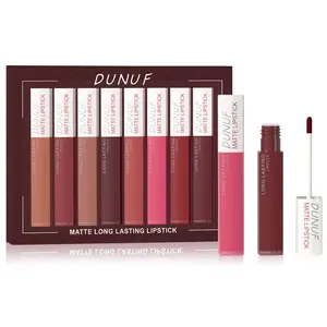 DUNUF 8Pcs Matte Liquid Lipstick Set | Waterproof Long Lasting High Pigment Velvet Nude & Red Lip Stain | TikTok Viral Beauty Makeup Kit for Women shop cruelty free super  stay  viny  link personalised  gifts velvet matte finish doll by soleon