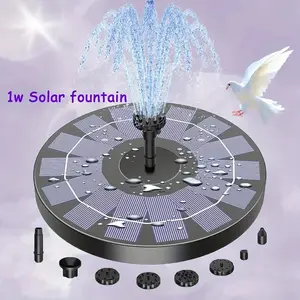 Circular Solar Floating Fountain Pump, Diy Solar Fountain, Mini Outdoor Swimming Pool Fountain, Garden Courtyard Water Landscape Decoration, Outdoor Water Fountains