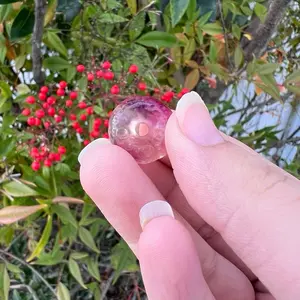 Rainbow Fluorite Donut Crystal | Small Fluorite Circle Pendant | Healing Crystal Ring | Natural Stone Worry Stone