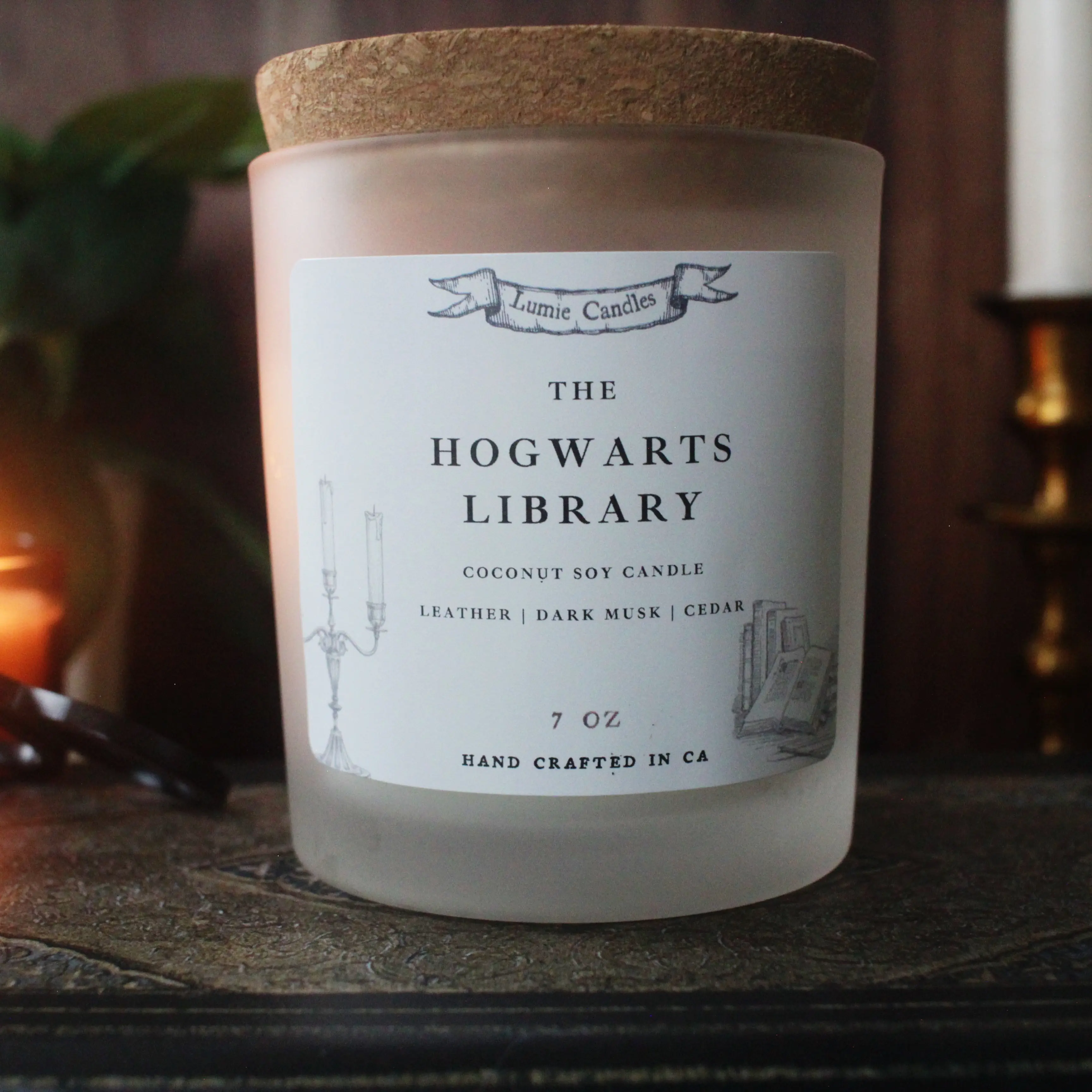 Harry Potter Inspired Coconut Soy Wax Candle | Nostalgic Scents of Hogwarts Library | Long-lasting Burn Time of 30 Hours - Aroma Decor Gift Freshener Ornaments Decoration Scented Perfume