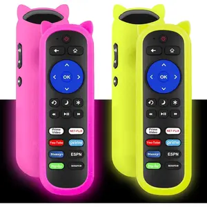 (Pack of 2) Remote Compatible with Roku Players and Roku TV Remote, for Roku Box 1 2 3 4,Roku Express/+, Premiere/+, Ultra and TCL Hisense Onn Element Philips Roku TV with Anti-Lost Case