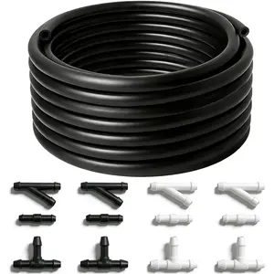 Windshield Washer Hose Kit - 4 Meter Washer Fluid Hose & 12PCS Hose Connectors, Suitable for Most Car Windshield Washer For Connecting Water Pumps and Nozzles Vacuum Tee Connectors