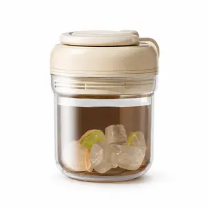 Portable Ice Maker Water Bottle 2 in 1 Ice Tray Cup One Press Ice Release with Straw for Iced Coffee & Drinks, Perfect for Coffee, Juice, and Beverages Utensils 6 Grids Green Portable Portable Ice reusable Durable Mold kitchen containers Outdoorfun