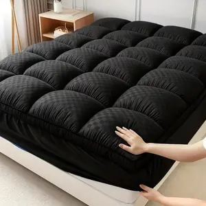 Thick Mattress Protector Soft Breathable Fits 8-12 Inch Deep Mattresses Machine Washable Safeguards Lifespan Ideal for Bedrooms and Dorms