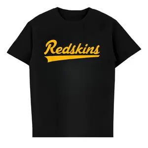 WST Commanders Red Skins Text Graphic Tee Casual Cotton Men's Shirt - SuperB Champs 2025 Graphic Tee - Football Club Fan Shirt, Cotton, Classic Fit