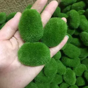 25 Realistic Beautiful Artificial Moss Stones for Indoor Landscape Decoration, Micro Landscape Decor, Window Display, Artificial Plants