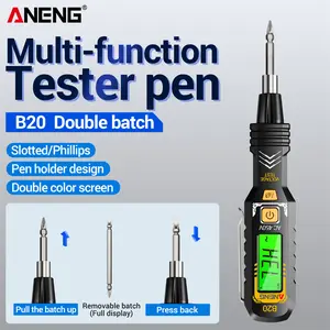 ANENG Voltage Test Pen with LCD Display, NCV Non-Contact AC Voltage Detector, 450V Tester with Slotted & Phillips Screwdriver Heads, Live Wire Identification for Home Repairs
