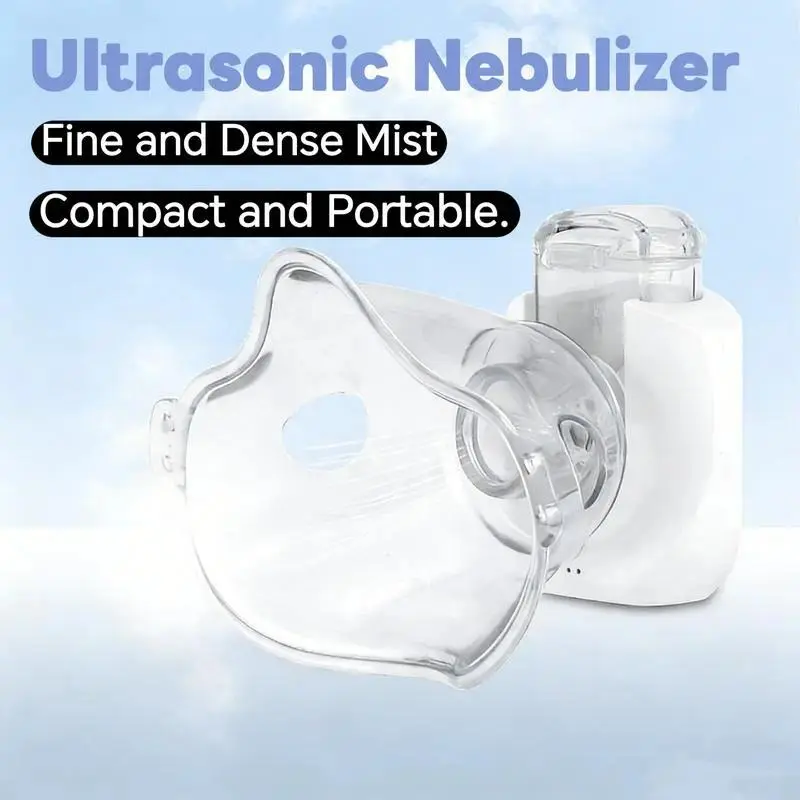 Portable Ultrasonic Rechargeable Nebulizer Portable Home Nebulizer Rechargeable Mesh Nebulizer  Includes Face Mask and Mouthpiece, Features a Compact and Self-Cleaning Design Suitable for Home Use, Travel, and Respiratory Assistance mesh nebulizer