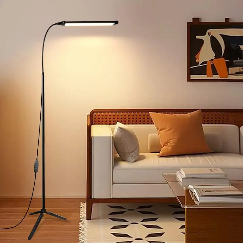 LED Floor Lamp, Electronic Lights, 360° Rotatable LED Floor Light, USB Powered Adjustable Brightness Light Dimmable Modern Mood Lighting Adjustable Indoor Lighting Floor Lamp, LED Standing Lamp for Beauty Salon, Makeup, Living Room, Bedroom, Office