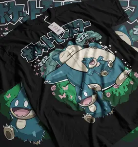 Retro Vintage Limited Snorlax Cute Sleeping Pokemon T-shirt Anime Vintage Special T-shirt Unisex, Anime Manga Shirt, Anime Shirt, Anime Cotton Top