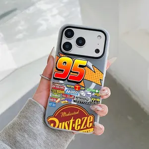 1 piece of Lightning McQueen magnetic phone case, fashionable and creative trendy iPhone phone case, 2-in-1 double-layer material, suitable for iPhone 17 Pro Max, compatible with iPhone 7-17 series/Pro/Pro Max/Plus/Air/E/Mini/X/XS/XR Protective