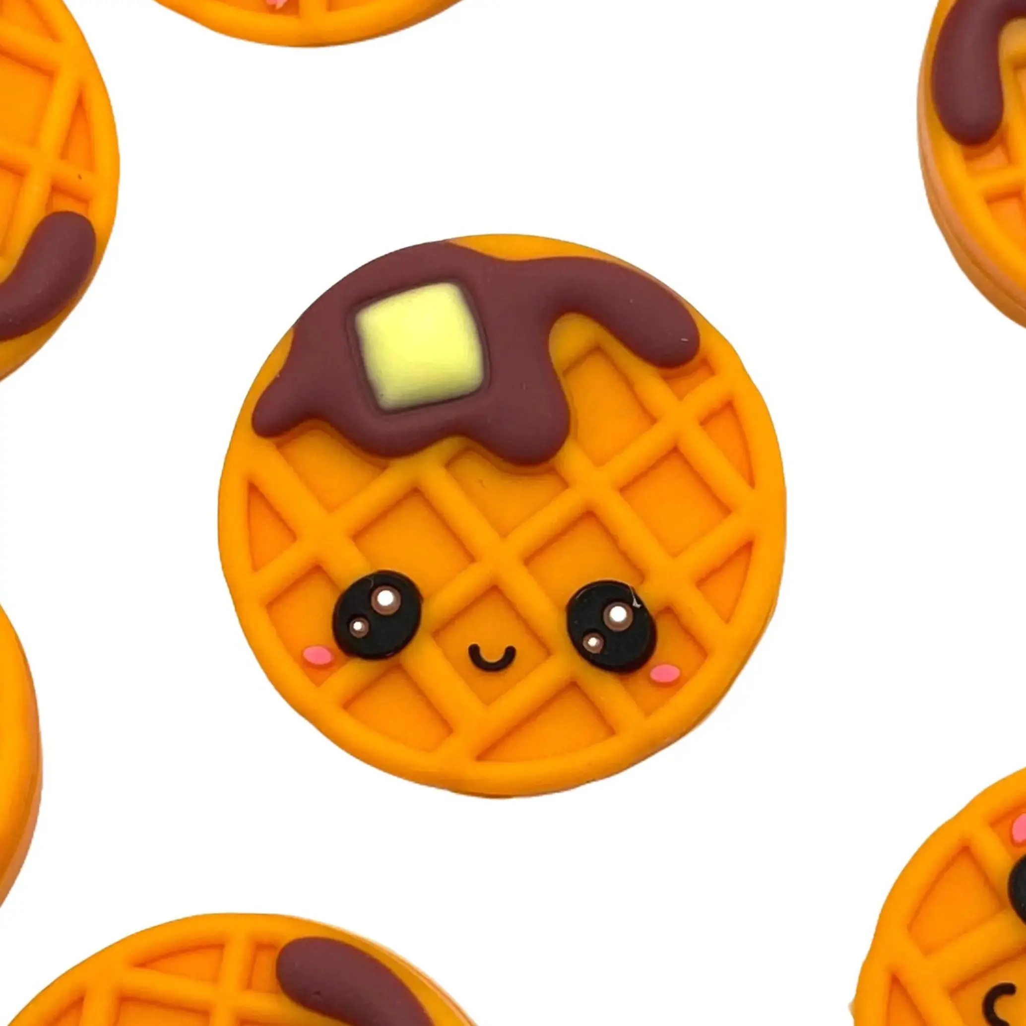 1pc You're Waffle-Y Cute 3D Silicone Focal Beads - Beading & Crafting Beaded