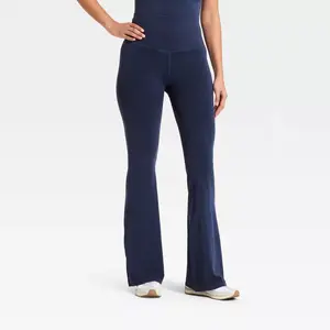 Women's Seamless Flare Leggings - JoyLab Navy Blue XXS