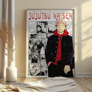 Yuji Itadori Poster Jujutsu Kaisen Matte Anime Print Manga Wall Art All Sizes - No Frame