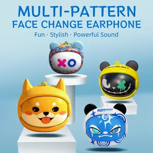 2026 Trending Cartoon Face-Changing Earbuds Fun Face-Changing Wireless Earbuds | Bluetooth 5.3 | Cute Healing Gift