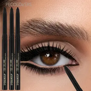 3pcs Waterproof & Sweatproof Black Eyeliner Pencils - Smudge-Proof, Easy-To-Apply, Sweat-Resistant, Quick-Dry, Professional & Everyday Use, Eye Liner Tools, Suitable For Beauty Enthusiasts And Beginners, Stylish Eye Makeup, Eye Makeup Supplies