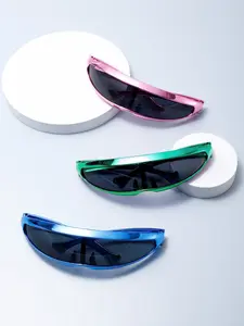 【2 Pairs 】Future Punk Style Metal Sunglasses, cool party look, perfect for music festivals, travel, photo shoots and check-ins makes you look even more stylish
