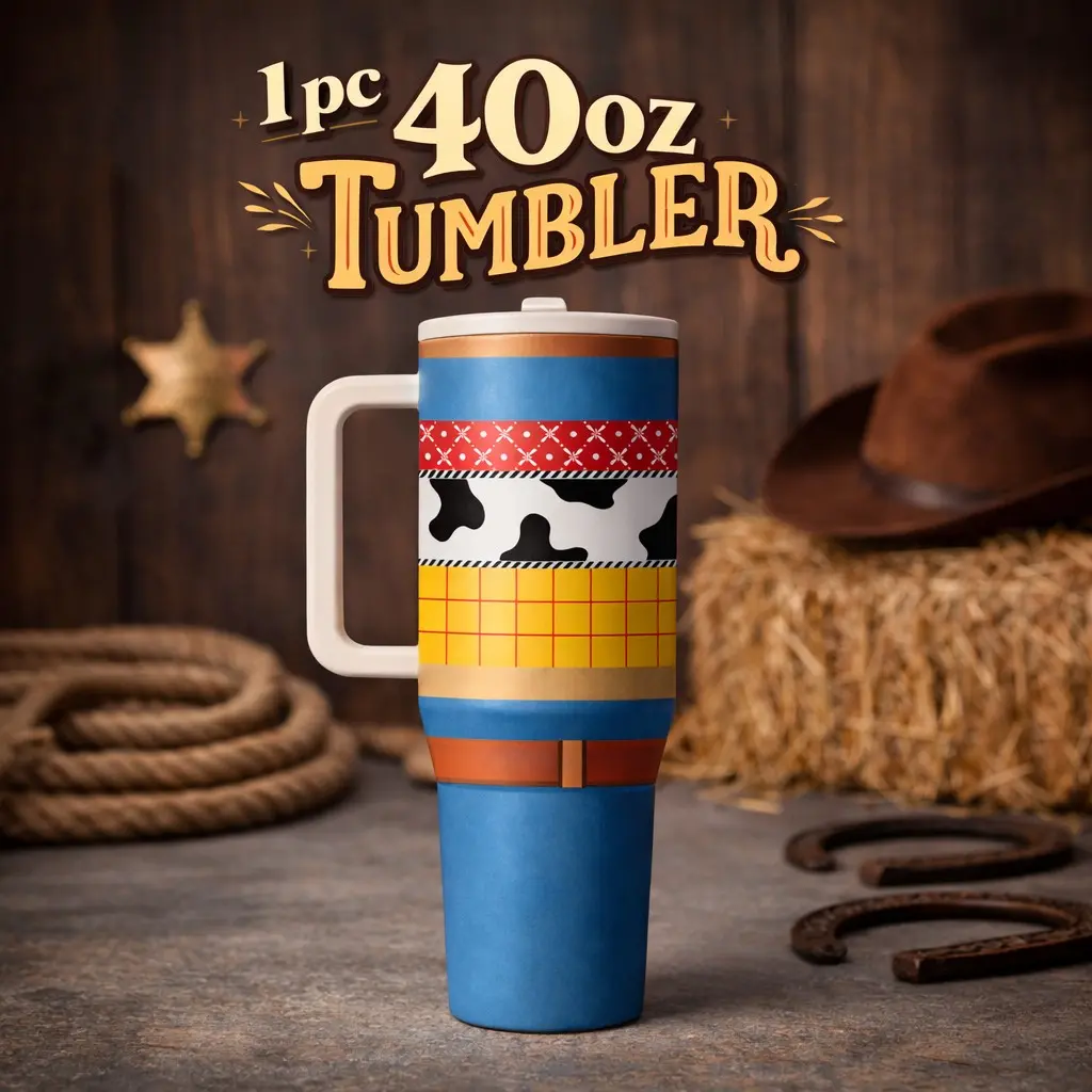 1 Pc 40oz thermal mug, Insulated Travel Drinkware, western cowboy tumbler, insulated vacuum cup with handle, large size leak proof, hot cold drinks tumbler, keeps hot 12h cold 24h, rodeo ranch lifestyle gift for cowgirl cowboy fans, Insulation Drinkware