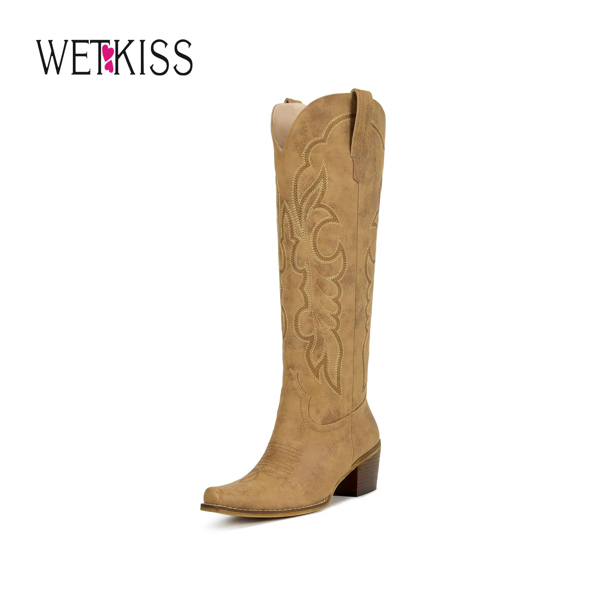 Wetkiss Women’s Western Cowboy Boots, Embroidered Knee High Cowgirl Boots, Retro Westerncore Aesthetic Yeehaw Outfit Must-Have #WeeklyDeals#TikTokShopDealsforYouDays#DealsForYouDays#SummerWins