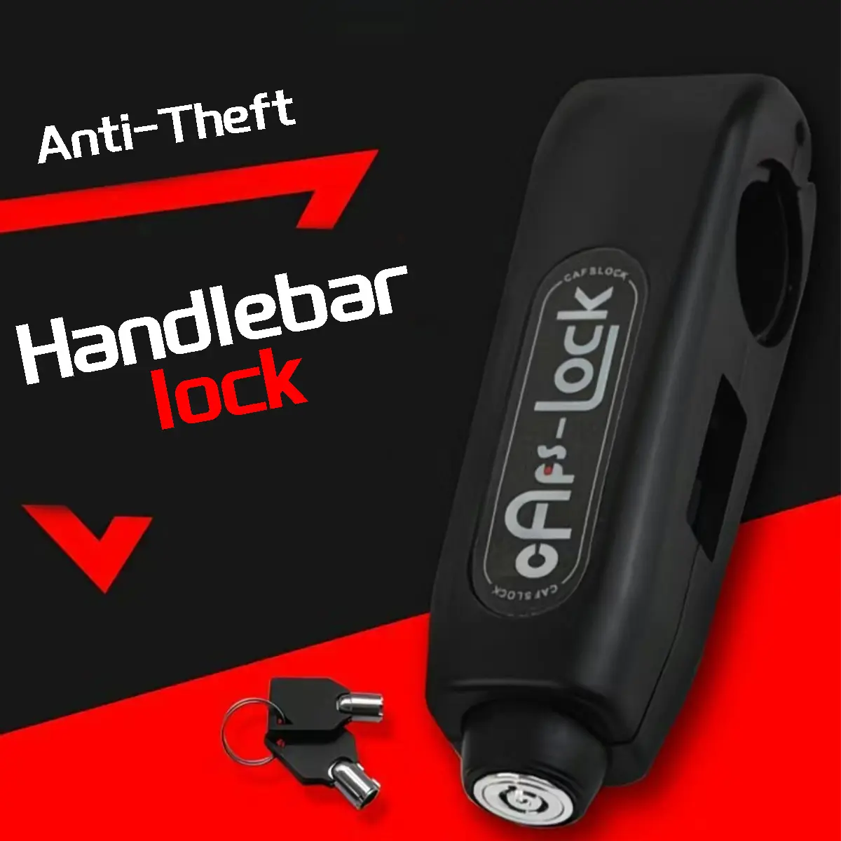 Abs Motorcycle Handlebar Lock, Three-Hole Anti-Theft Key, Waterproof Portable Bicycle Lock, Durable Security Accessory, Vehicle, Motorcycle Locks Anti Theft, Secure Lock