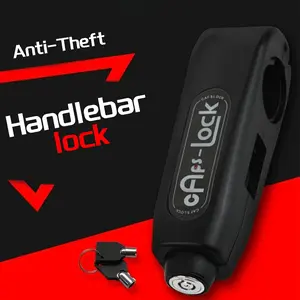 Abs Motorcycle Handlebar Lock, Three-Hole Anti-Theft Key, Waterproof Portable Bicycle Lock, Durable Security Accessory, Vehicle