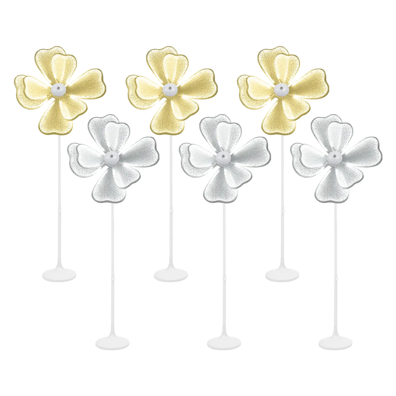 3 Piece LED Flower Wedding Lights Adjustable 136 166cm Tall Warm White 3000K for Indoor Aisle Stage Hotel Layout