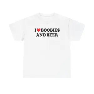 I <3 BOOBIES AND BEER - GRAPHIC TEE