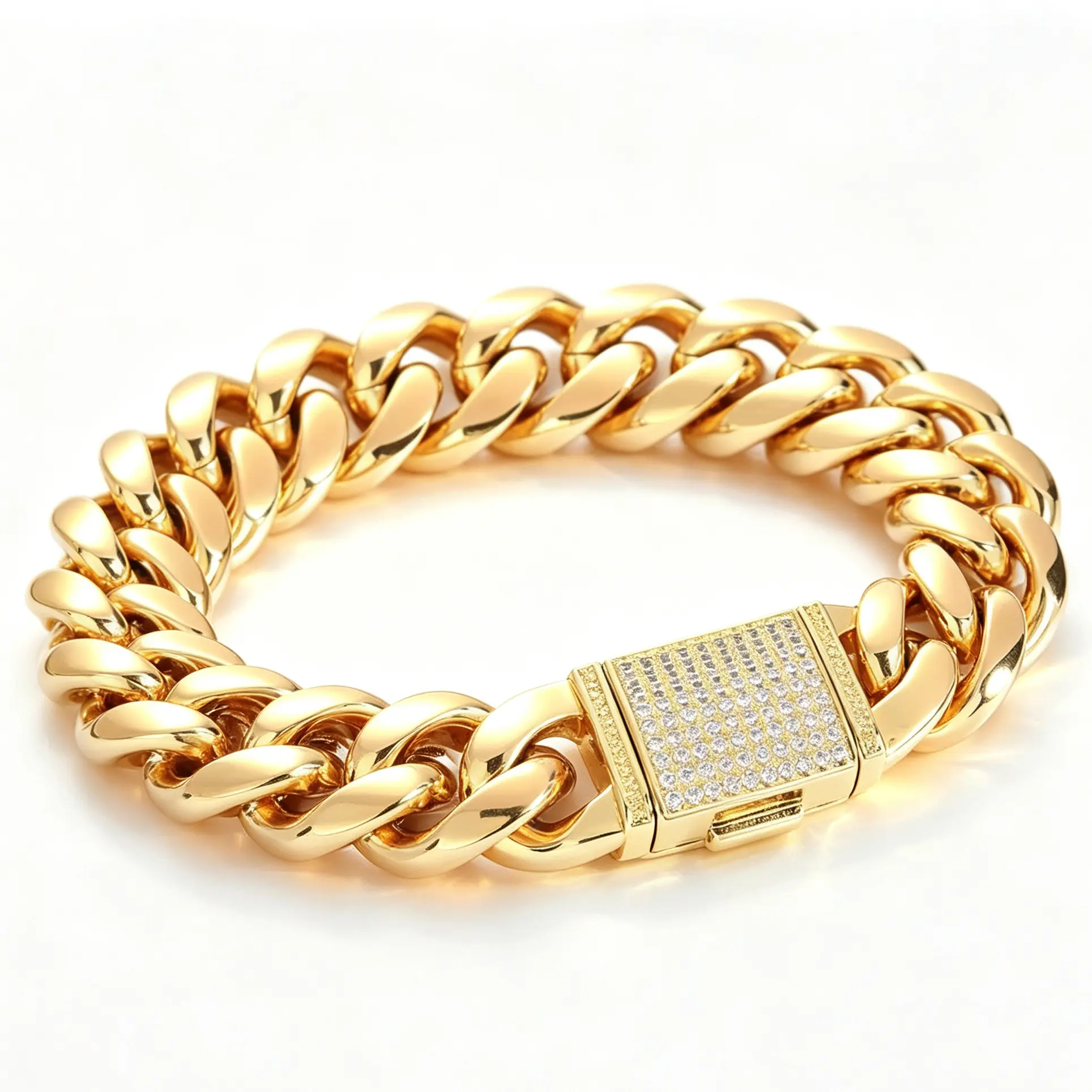 Flip-lock Cuban bracelet