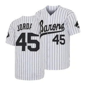 Men's #45 Barons 90s Retro Baseball Jersey，Letter Embroidery Training Match Baseball clothing Unisex