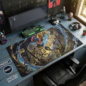 PKM Greninja Bamboo Forest Ninja Anime Mouse Pad and Desk Pad Eternal Duel Mousepad for Gaming and Office Use