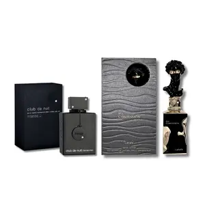 Lattafa His Confession Eau De Parfum 3.4FL.OZ & Armaf CDN Intense EDT 3.6FL.OZ for Men